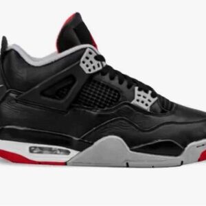 Jordan 4 Retro Black and Red Sneakers